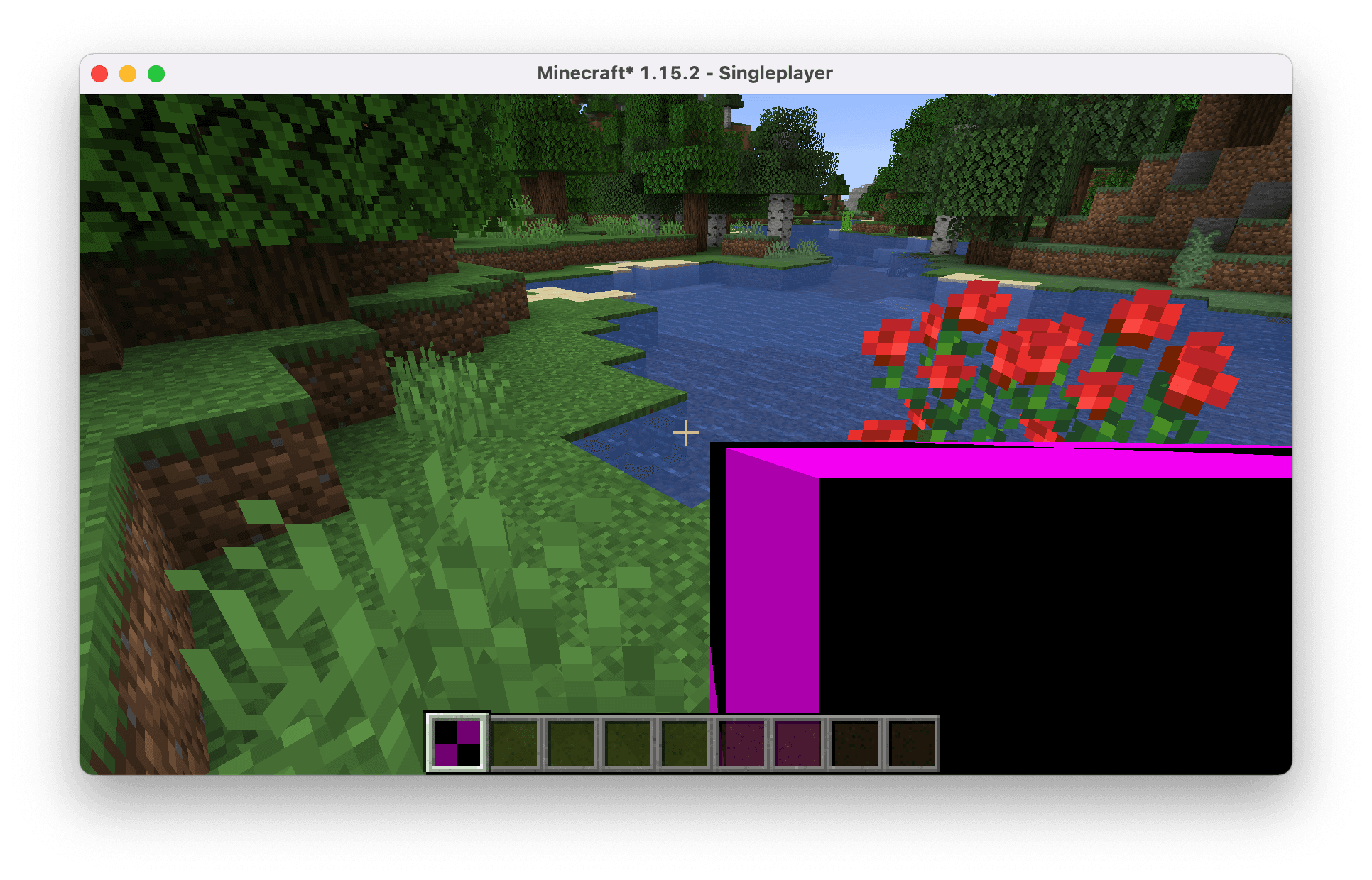 test minecraft with untextured item